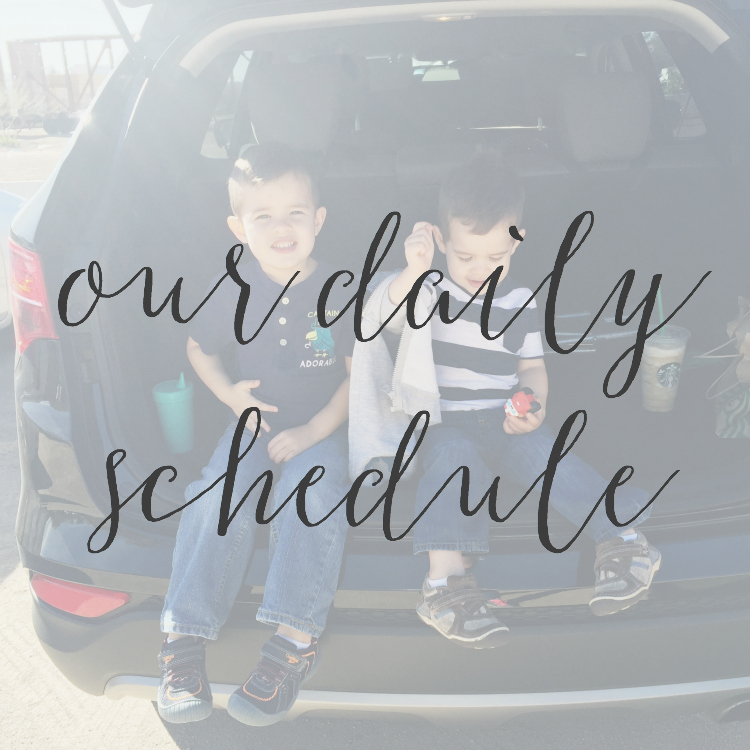Daily Schedule with a 2 and 4 Year Old