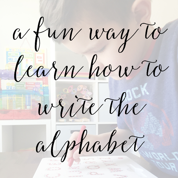 A fun way to learn how to write the alphabet